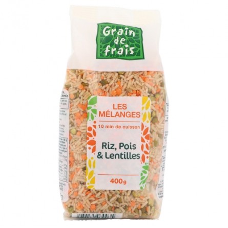 Mélange de riz, pois et lentilles 400gr - Riz, pâtes, semoule - Acheter sur  Le Pressoir des Gourmands